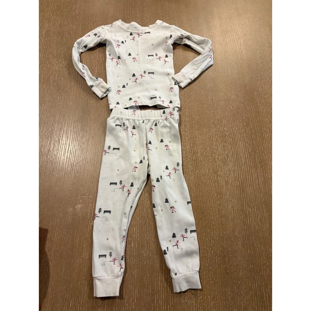 Girls Pajama Lot 4 Pc Size 4 5T Cat & Jack Disney Petit Lem Christmas Sleepwear